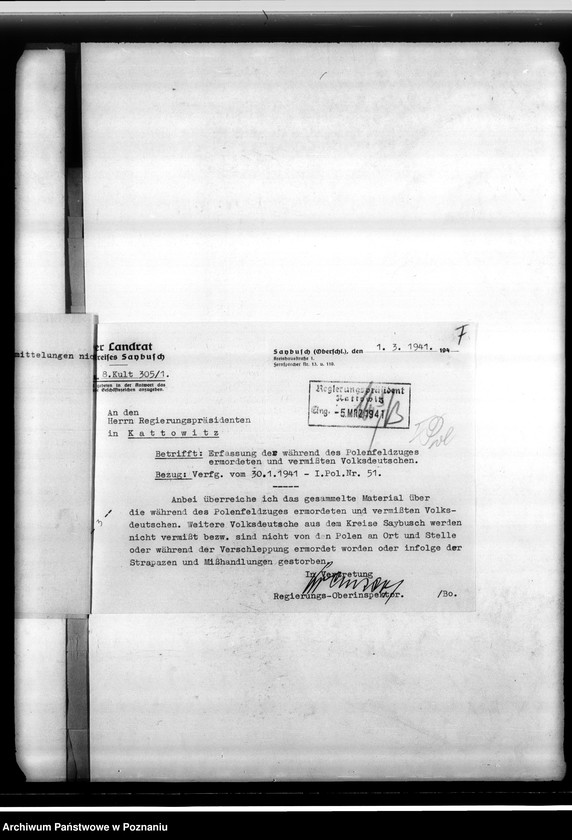 Obraz 11 z jednostki "Korespondencja w sprawie osób narodowości niemieckiej zaginionych w 1939 roku"