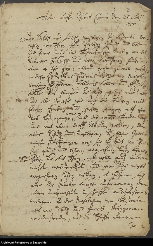 image.from.unit.number "Dorfschaft Büssenthin [Buszęcin] contra sämtliche Koeller auf Reckow [Rekowo] und deren Untertanen wegen der zu Ungebühr gepflügten Brache und verübter Gewalt."
