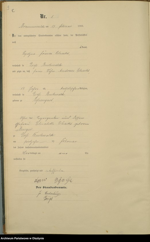 image.from.unit.number "Sterbe-Haupt-Register Nr 1 - 42"