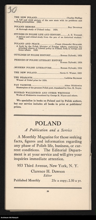 image.from.unit.number "A. Handbook of Poland, 1925 (prospekt)"