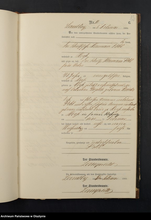 image.from.unit.number "Sterbe-Neben-Register Nr 1 - 64"