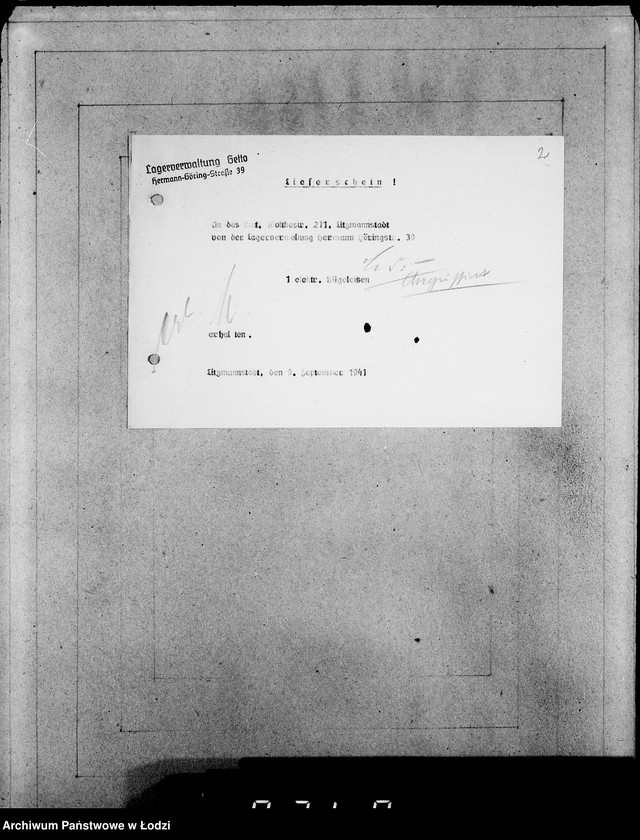 Obraz 6 z jednostki "Einnahme Anweisungen. [Sprzedaż przedmiotów skonfiskowanych]"