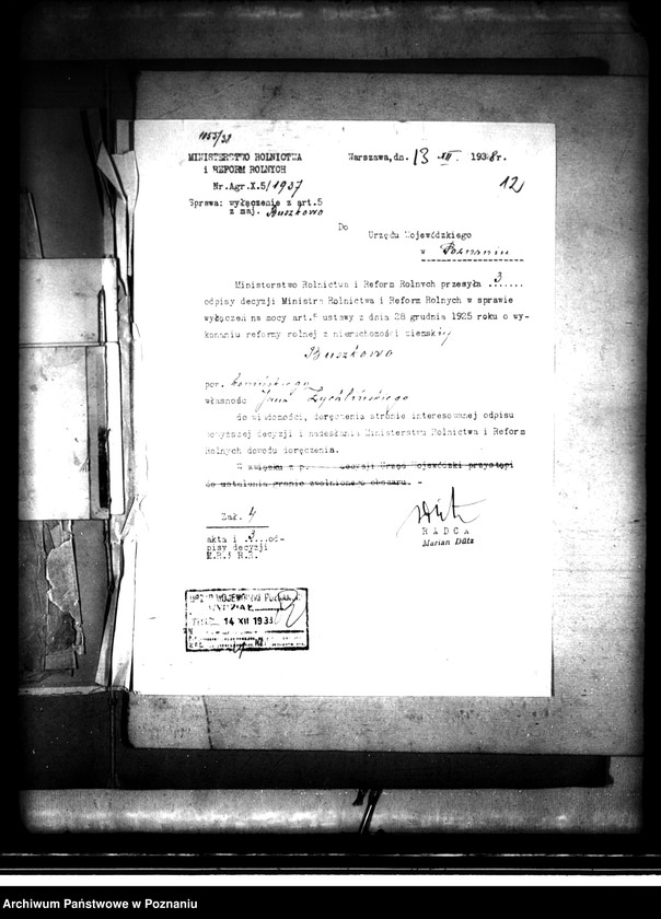 image.from.unit.number "Majątek Buszkowo powiatu konińskiego wyłączenie z art. 5 ustawy o wykonaniu reformy rolnej"