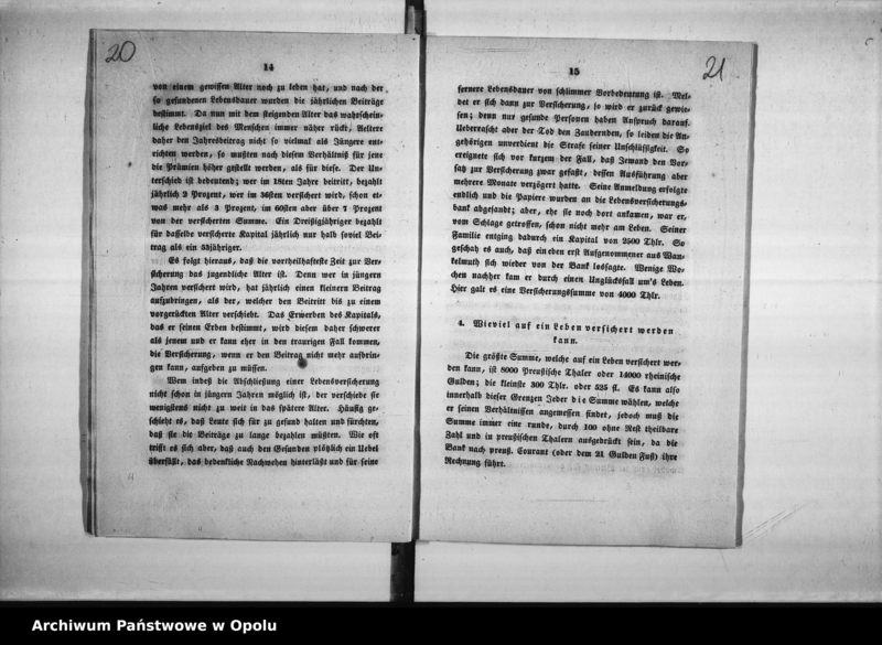 Obraz 17 z jednostki "Acta des Magistrats Oppeln betreffend Lebens - und Alters - Versorgungs - Versicherungen. De Anno 1850-1864"