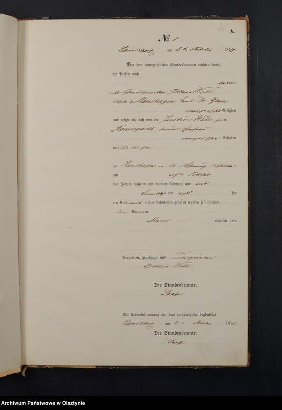 Obraz z jednostki "Geburts-Neben-Register Nr 1 - 23"