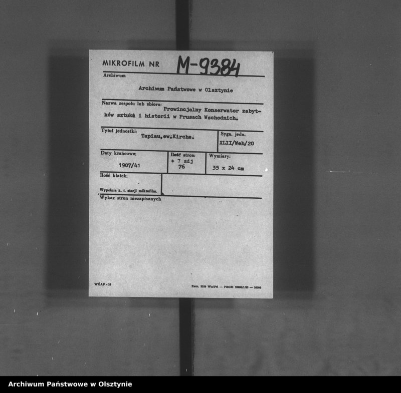 image.from.unit.number "Tapiau, evangelische Kirche"