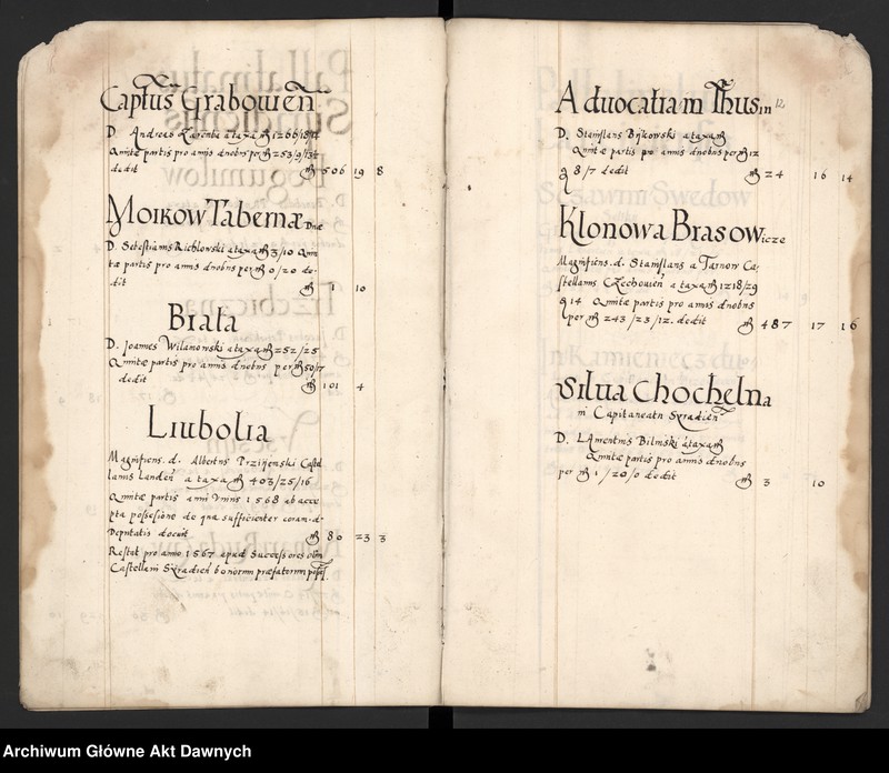 image.from.unit.number "Sumariusz pieniędzy i rejestr retenty piątej części z dochodów dóbr stołowych z terenów całej Rzeczpospolitej."