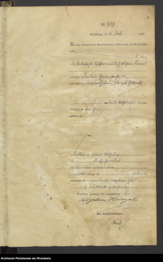 image.from.unit.number "Sterbe-Haupt-Register Breslau IV 1904 Band 3"