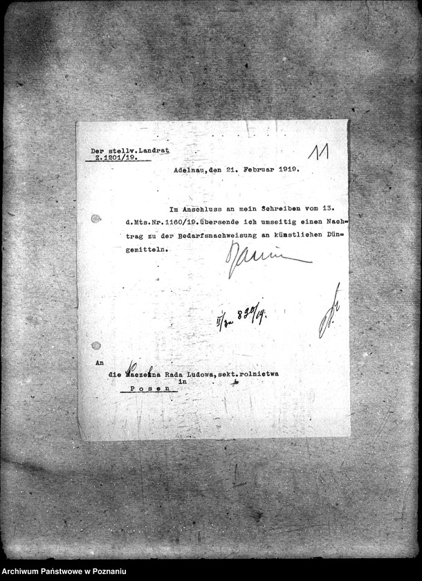 Obraz 15 z jednostki "Zapotrzebowanie sztucznych nawozów w poszczególnych powiatach na wiosnę 1919"