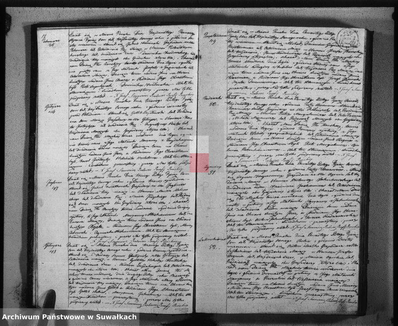image.from.unit.number "Duplikat urodzonych, umarłych, zaślubionych w parafii puńskiey na rok 1838"