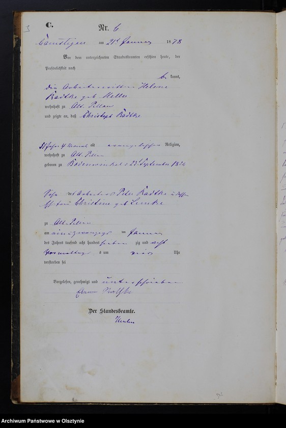 image.from.unit.number "Sterbe-Haupt-Register Nr 1 - 87"