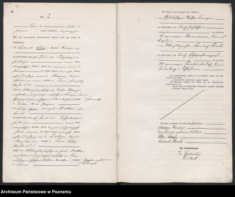 Obraz 4 z jednostki "Księga miejscowa małżeństw tom I [Rejestr główny małżeństw]"