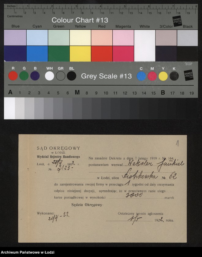 Obraz 3 z jednostki "Jankiel Weksler – sprzedaż bawełnianych wyrobów"