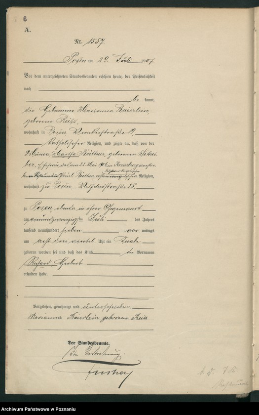 Obraz 8 z jednostki "Księga miejscowa urodzeń tom IV [Rejestr główny urodzeń]"