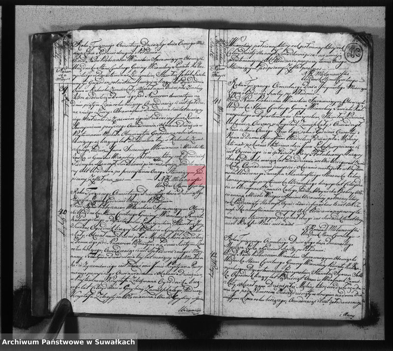 image.from.unit.number "Księga do zapisywania aktów cywilnych urodzenia gminy wiżajńskiey, departamentu łomżyńskiego, powiatu kalwaryjskiego"