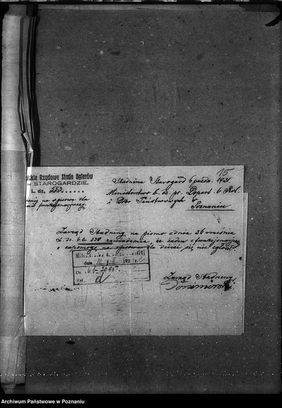 image.from.unit.number "Sprawy osobowe. Departament Rolnictwa i Dóbr Państwowych. Zapomogi szkolne"