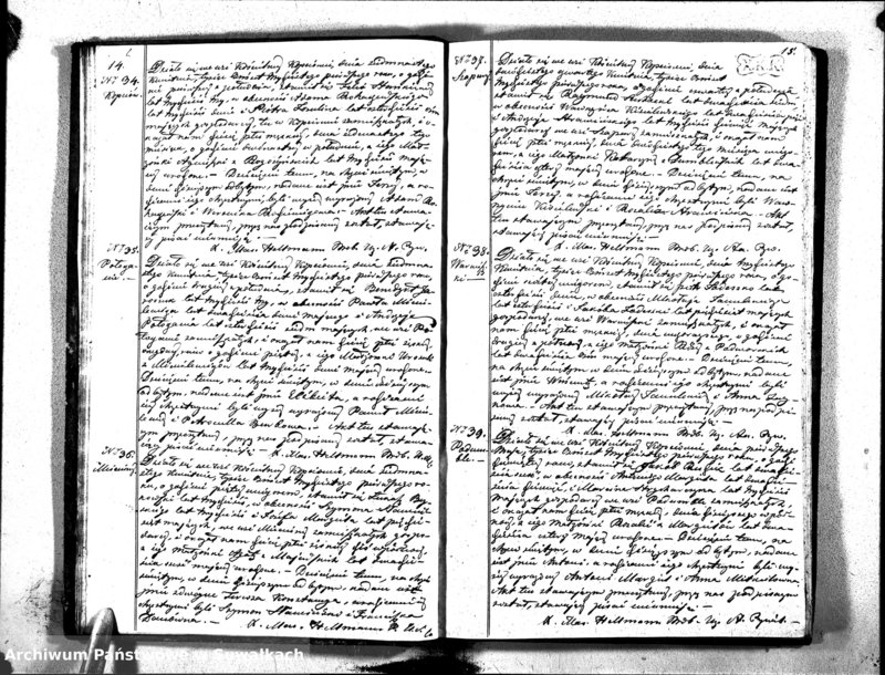 image.from.unit.number "Duplikat Aktów Urodzonych, Zaślubionych i Umarłych Parafii Kopciowskiey 1831 Roku"