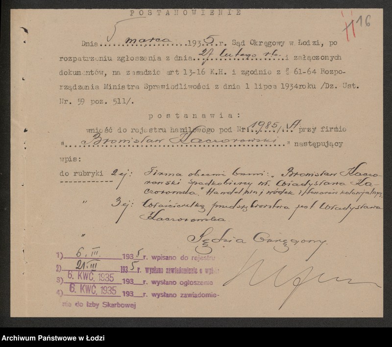 Obraz 18 z jednostki "Bronisław Kaczorowski – skład win i wódek kolonialno-spożywczy"