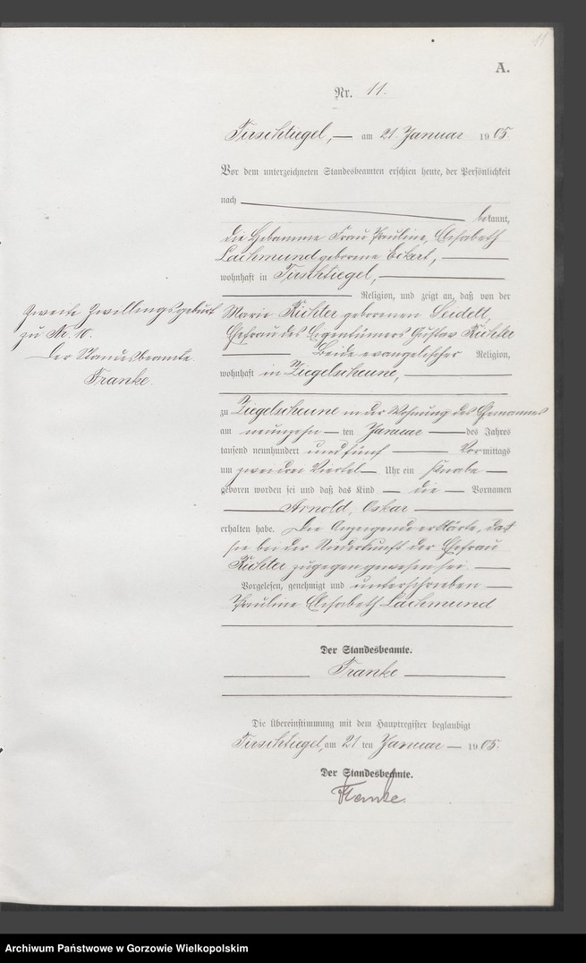 Obraz 14 z jednostki "Geburts Register"