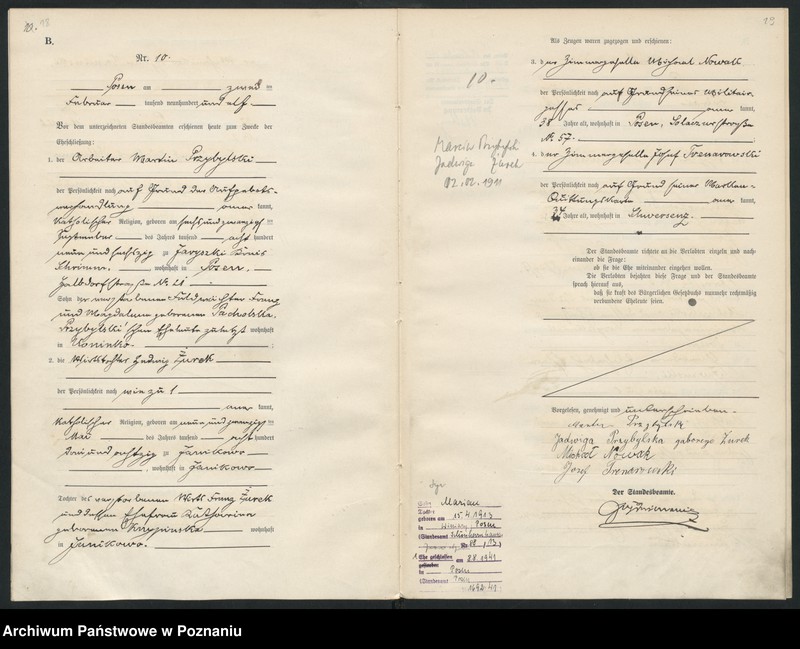 Obraz 12 z jednostki "Księga miejscowa małżeństw [Rejestr główny małżeństw]"