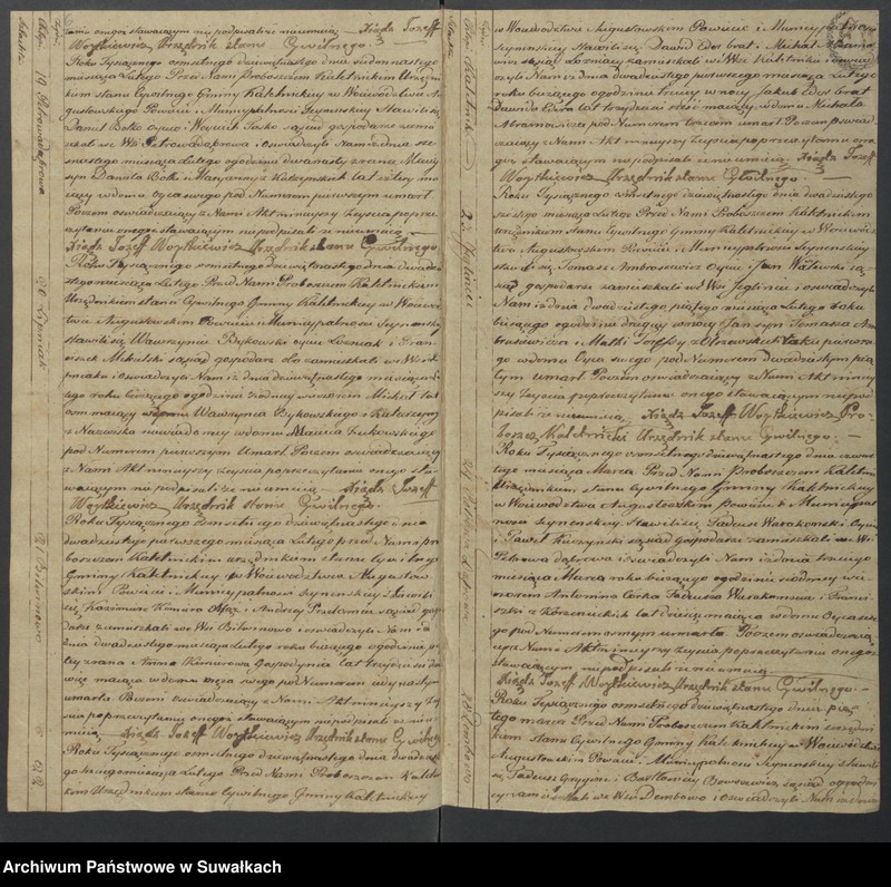 Obraz 6 z jednostki "Akta Zeszłych Gminy Kaletnickiey, od 1-go Stycznia Roku 1819 r. do ostatniego dnia Grudnia tegoż Roku"