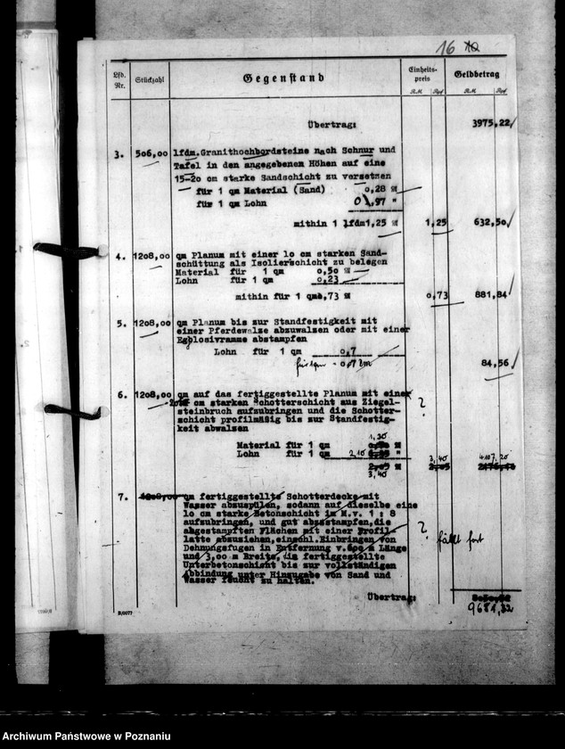 Obraz 20 z jednostki "Kreisstadt Kempen. Antrag auf Aufschliessungskosten der Siedlung für Reichsbedienstete"