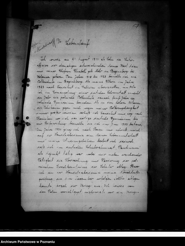 Obraz 13 z jednostki "Bewerbungen um Anstellung von Beamten"