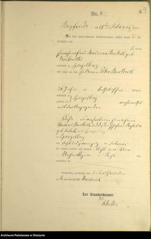 image.from.unit.number "Sterbe-Haupt-Register Nr 1 - 64"