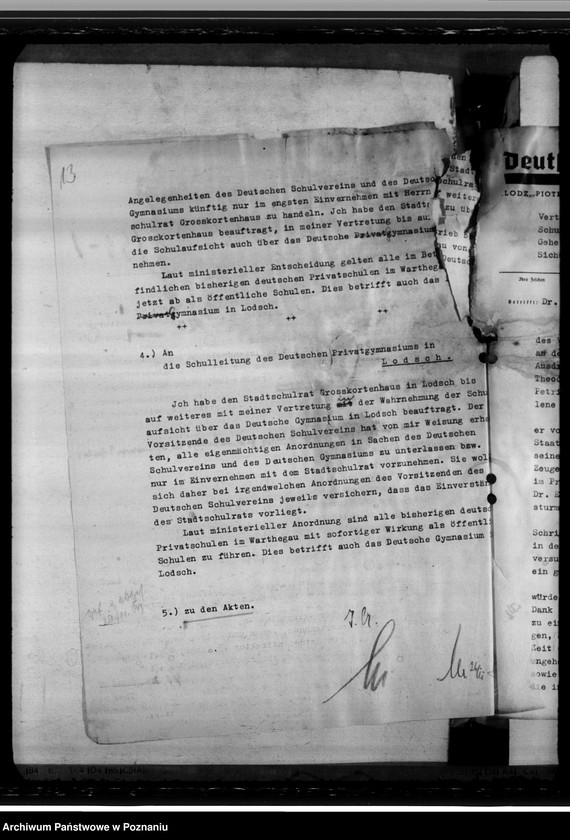 Obraz 18 z jednostki "Staatliche General von Briesen- Schule in Litzmannstadt (Łódź)"