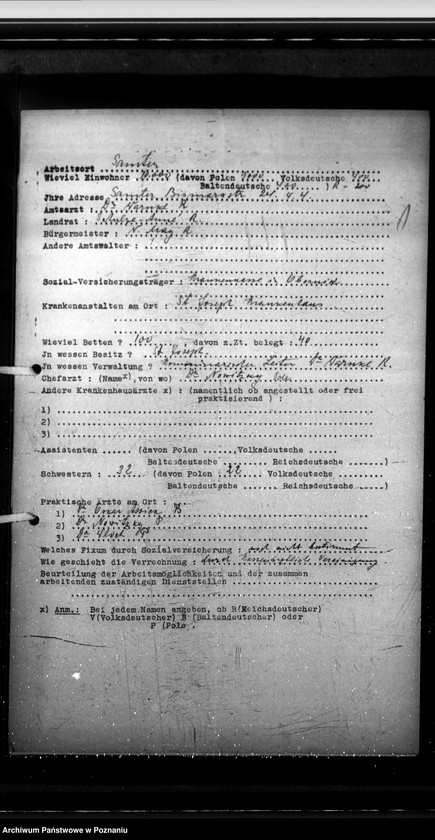 Obraz 6 z jednostki "Amtsärzte Kreis Samter (Szamotuły) - wyposażenie szpitali"