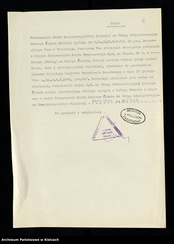 Obraz 11 z jednostki "Dokumenty Jana daszewskiego złożone w ZBOWiD w Kielcach"
