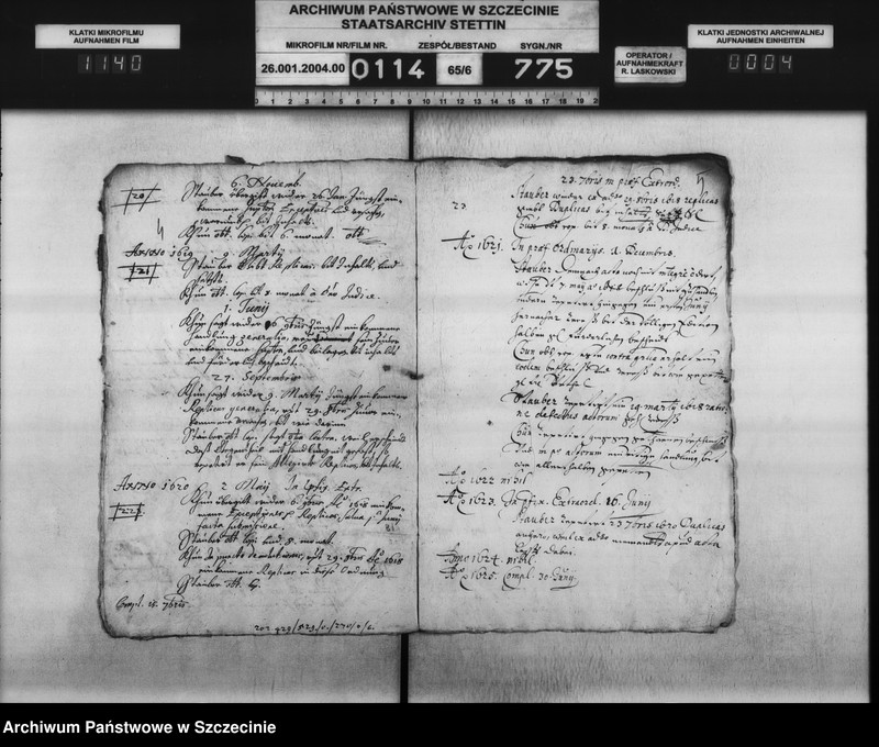 image.from.unit.number "Magnus v. Horn zu Ranzin / Joachim v. Behr zu Schlagtow, Balzer v. Heyden zu Kartlow und Klaus v. Holstein [Holste] zu Passow: Bürgerschaftsschuld, Einweisung in den Hornschen Hof. Zu Büssow."