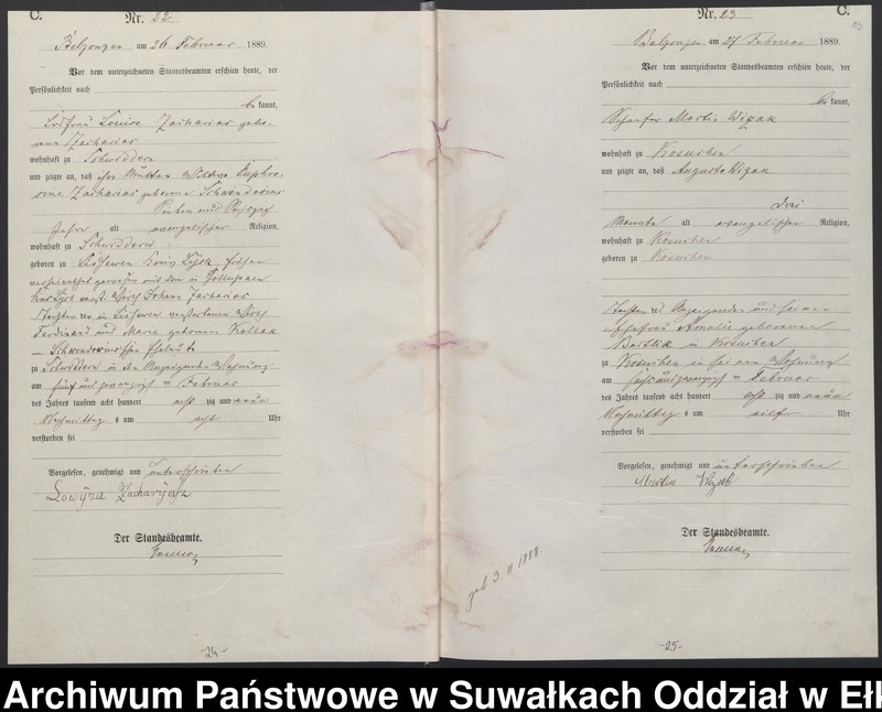 image.from.unit.number "Sterbe-Haupt-Register des Königlichen Preussischen Standes-Amtes Belzonzen Kreis Johannisburg"