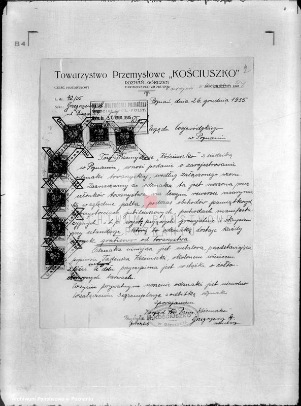 Obraz 6 z jednostki "/Towarzystwo Przemysłowe,,Kościuszko"/ w Poznaniu"
