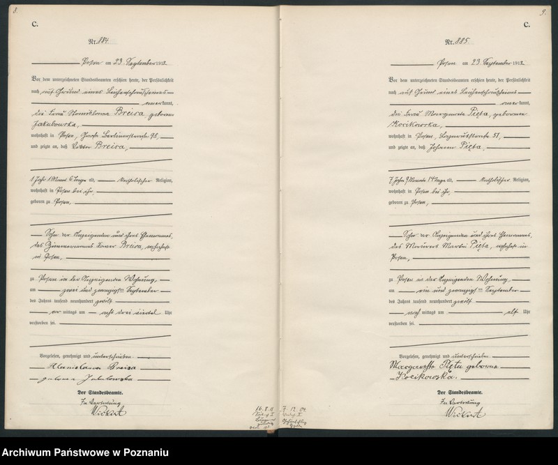 Obraz 7 z jednostki "Księga miejscowa zgonów tom III [Rejestr główny zgonów]"