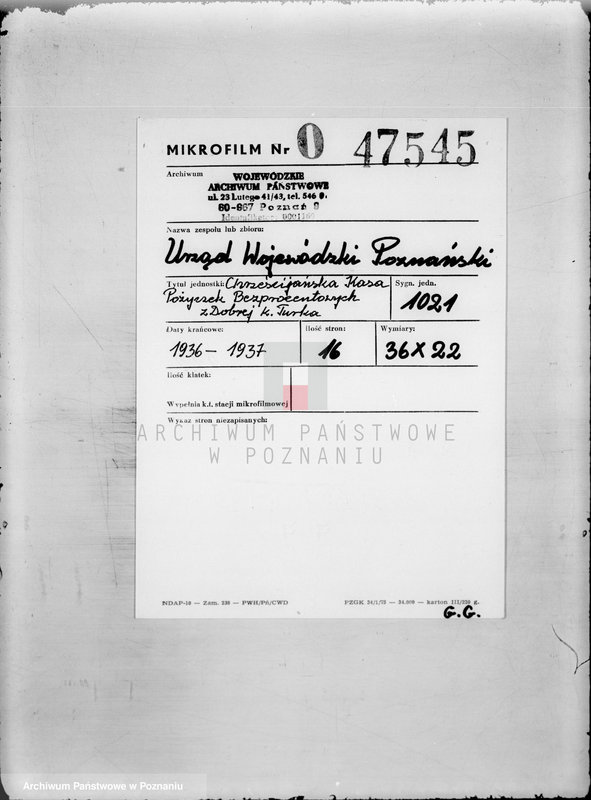 Obraz 2 z jednostki "Chrześcijańska Kasa Pożyczek Bezprocentowych z Dobrej koło Turku"