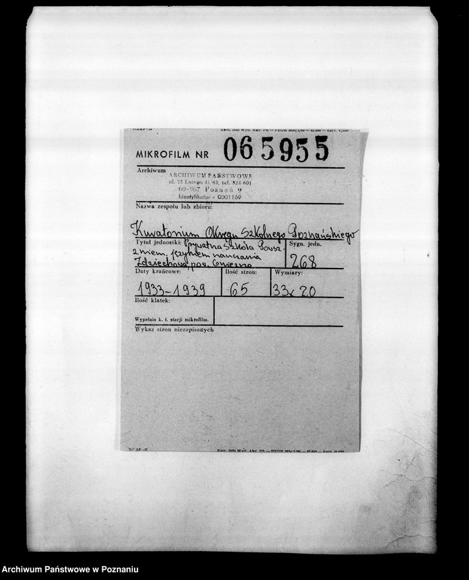 Obraz 2 z jednostki "Prywatna Szkoła Powszechna z niemieckim językiem nauczania Zdziechowa, powiat Gniezno"