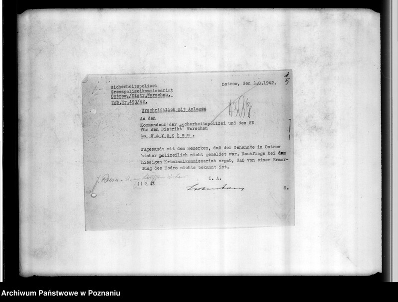 Obraz 9 z jednostki "Beurkundung des Sterbefalles des Landwirts Edmund Modro (Ogrodzona, powiat łęczycki)"