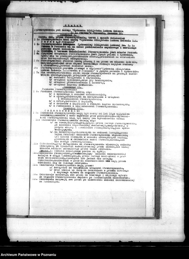 Obraz 8 z jednostki "/Żydowska Biblioteka Ludowa im. L. Pereca/ w Poznaniu"