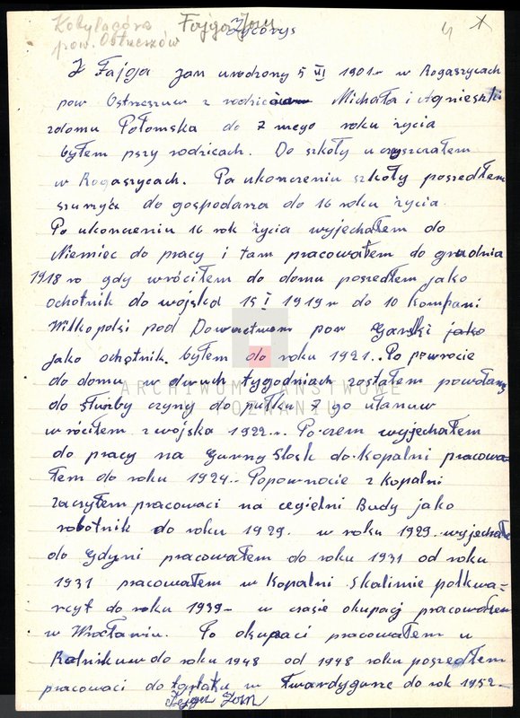 Obraz 10 z jednostki "Życiorysy powstańców wielkopolskich: F - tom l /Fajga Jan - Flieger Józef/."