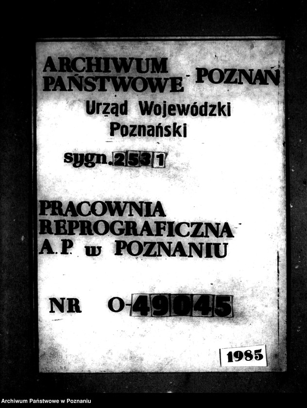 Obraz 1 z jednostki "Sprawy przewłaszczeniowe majątku Gorzycko-Stare powiatu międzychodzkiego"