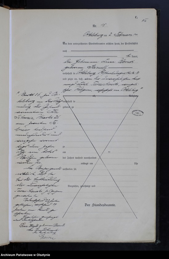 image.from.unit.number "Sterbe-Haupt-Register Nr 1 - 200"
