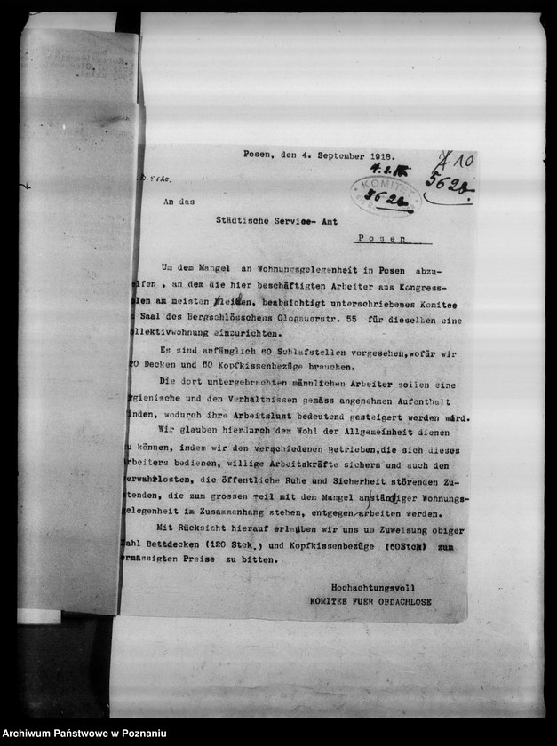 Obraz 14 z jednostki "Schronisko dla Królewiaków- korespondencja związana z utrzymaniem schroniska dla uchodźców z Królestwa."