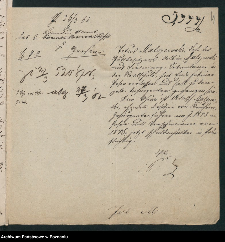 Obraz 10 z jednostki "A. betr. Familie von Malczewski"