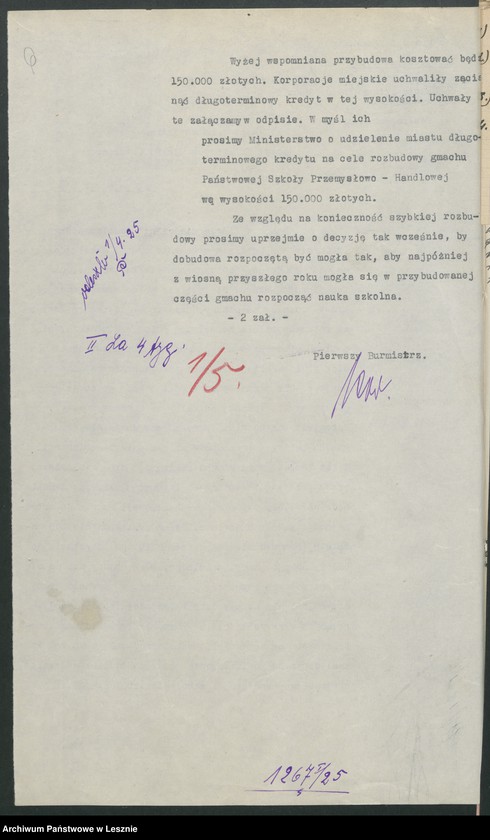 Obraz 9 z jednostki "[Kredyt na cele przebudowy Szkoły Przemysłowo-Handlowej]"