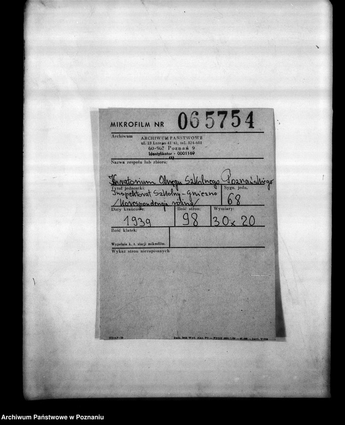 Obraz 2 z jednostki "Inspektorat Szkolny-Gniezno [korespondencja różna]"