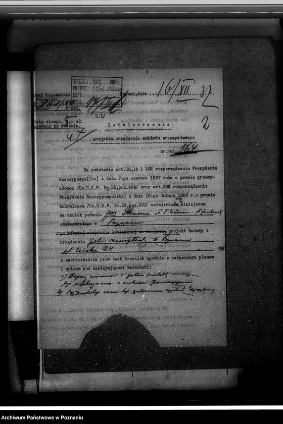 Obraz 6 z jednostki "Zatwierdzenie zakładu przemysłowego /wytwórni musztardy/ "Stenomy" w Poznaniu"