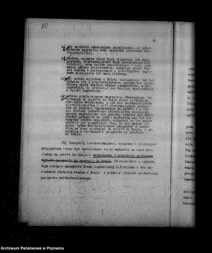 Obraz 14 z jednostki "/Sprawy paszportów zagranicznych- instrukcja portowa dla Urzędów Zagranicznych /tajne/"