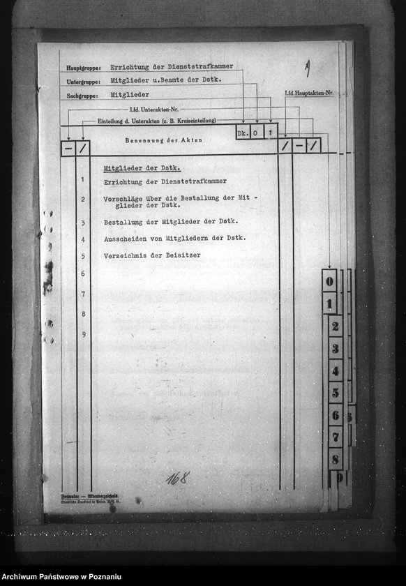 Obraz 5 z jednostki "Aktenplan der Dienststrafkammer"