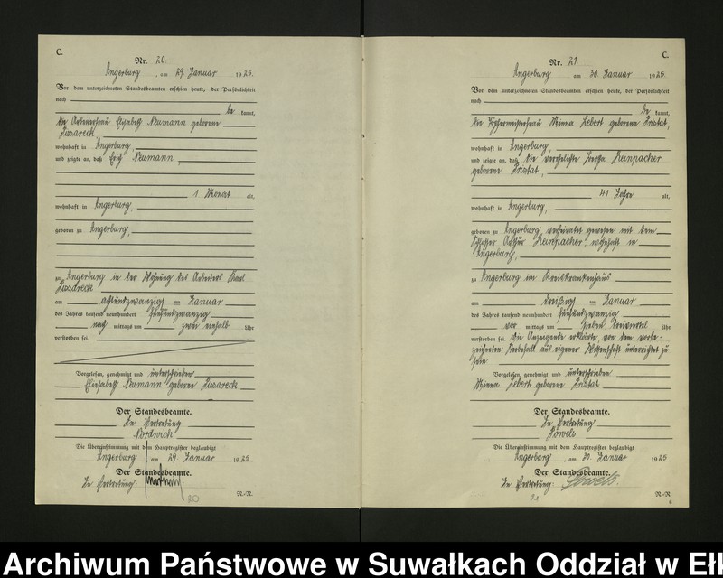 image.from.unit.number "[Sterbe - Register (Neben - Register) Standesamt Angerburg einschl. der Bezirke Gross Strengeln, Kehlen und Prinowen]"